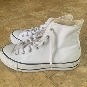 White Platform Converse